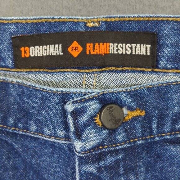 Wrangler FR Jeans Men's 33x32 Blue 10FR13MMS Original Fit Cowboy Western Denim - Picture 8 of 10